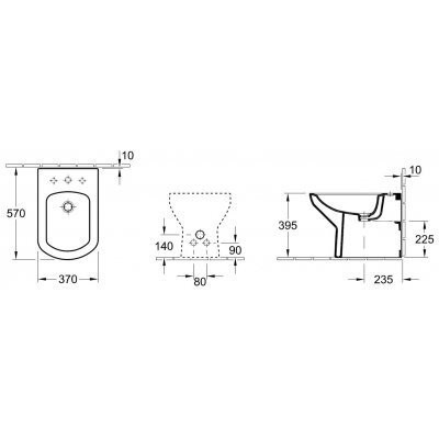 Біде підлогове Villeroy&Boch Sentique (54230001)