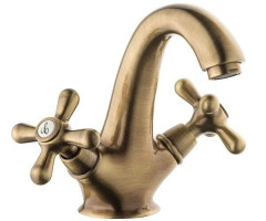 Cмеситель для умывальника Emmevi Deco Classic, двухвентильный, бронза (BR12013TC)