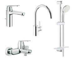 Комплект змішувачів 4 в 1 Grohe Eurosmart Cosmopolitan, хром (126115MK)