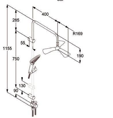 Душова система Kludi Dual Shower System (6709305-00)