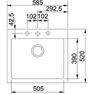 Кухонна мийка гранітна Franke MRG 610, 58x52, графіт (114.0502.828)