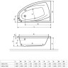 Ванна акрилова Excellent Aquaria Comfort, ліва, 150x95 (WAEX.AQL15WH)