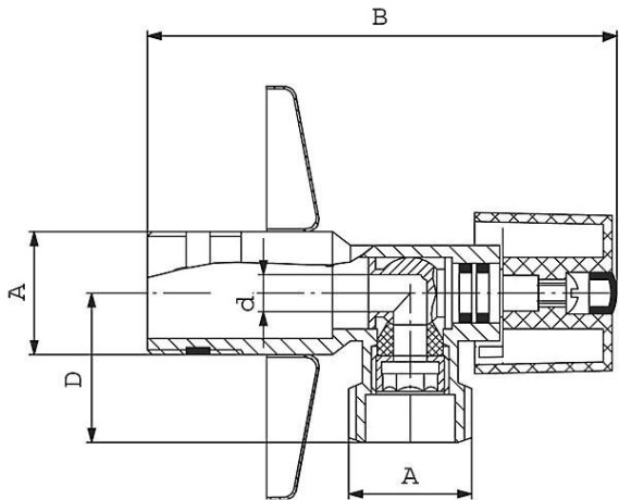 Запірний вентиль Ferro (Z1238K)