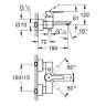 Змішувач для ванни Grohe Lineare DN-15, одноважільний, хром (33849001)