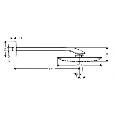 Верхній душ Hansgrohe PuraVida (27437000)