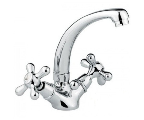 Cмеситель для умывальника Emmevi Deco Classic, двухвентильный, бронза (BR12913)