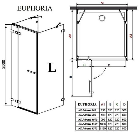 Душова стінка Radaway Euphoria KDJ S1 100 (383052-01)