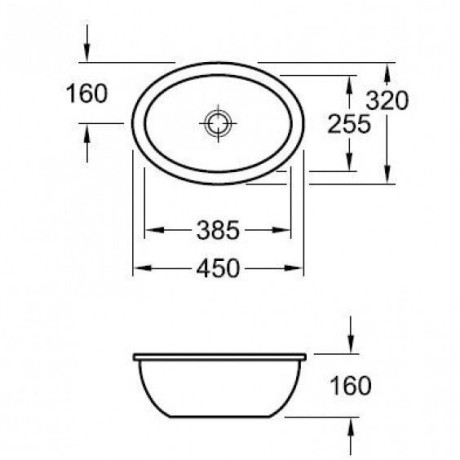 Умивальник врізний Villeroy&Boch Loop&Friends, 39 (61610001)