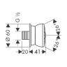 Форсунка для душу Hansgrohe Bodyvette Stop (28467000)