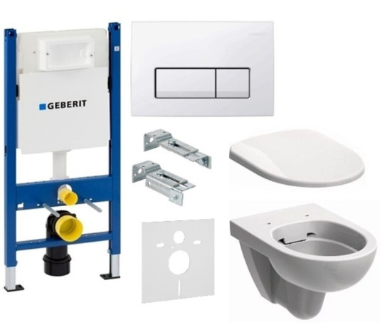 Комплект: Унитаз Kolo Nova Pro + Инсталляция Geberit Duofix + Крышка (M33120000+458.126.00.1+M30112000)