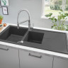 Кухонна мийка гранітна Grohe K400, 116x50, чорний (31643AP0)