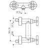 Cмеситель для душа Emmevi Spirit New, двухвентильный, хром (CR31002)