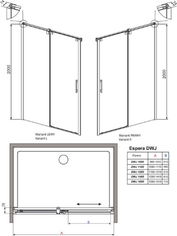 Душові двері Radaway Espera Mirror DWJ 120R, праві (380112-71R)