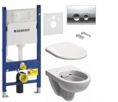 Комплект: Унітаз Kolo Nova Pro + Інсталяція Geberit Duofix + Кришка (M33120000+458.161.21.1+M30112000)