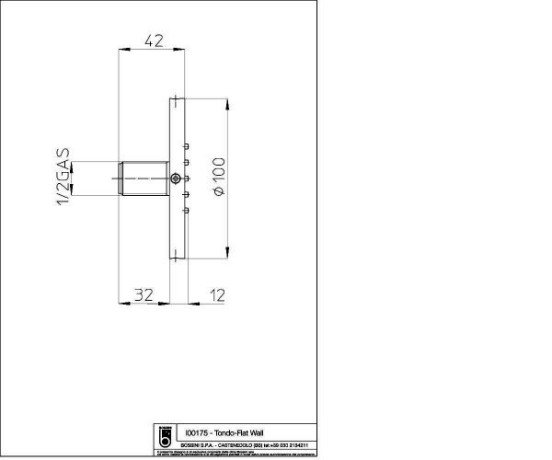 Форсунка для душу Bossini Tondo Flat Wall (I00175)