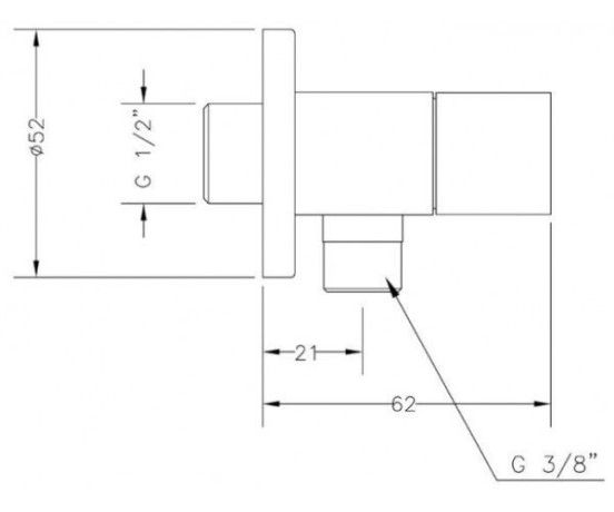 Запорный вентиль Genebre Kenjo Angle (3106 04)