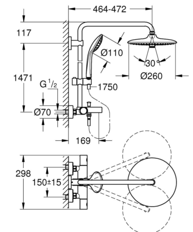 Душова система Grohe Euphoria (27475001)