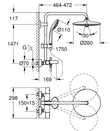 Душова система Grohe Euphoria (27475001)