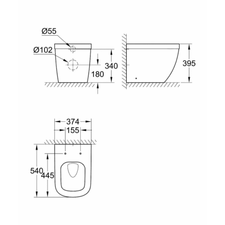 Унітаз підлоговий Grohe Euro Ceramic (39339000)