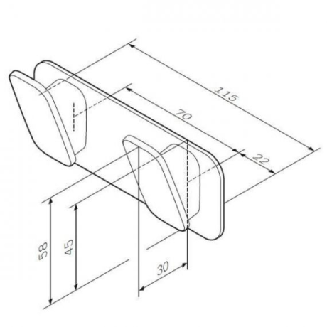 Гачок подвійний AM.PM Inspire 2.0 (A50A35600)