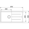 Кухонна мийка гранітна Franke BFG 611, 97x50, сахара (114.0363.850)