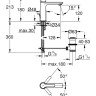 Cмеситель для умывальника Grohe Lineare, однорычажный, хром (32114001)