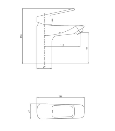 Cмеситель для умывальника Aqua Rodos Boston 91363, однорычажный, хром (АР000040405)