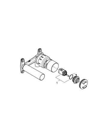 Вбудована частина змішувача Grohe Eurodisc Joy, золото (23429000)
