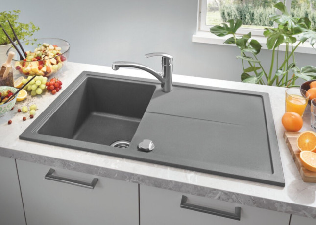 Кухонна мийка гранітна Grohe K400, 86x50, сірий (31640AT0)