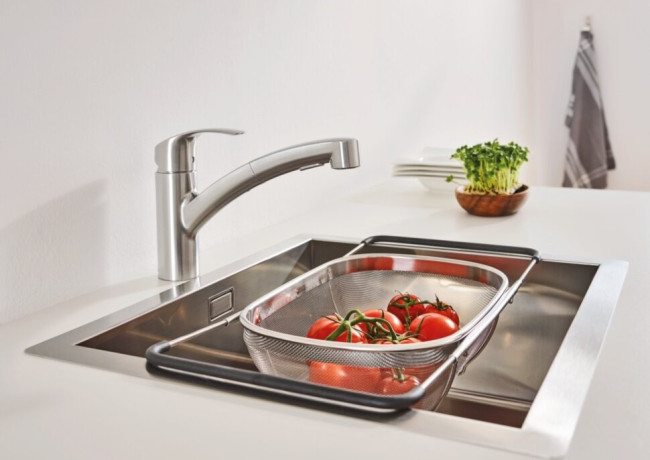 Смеситель для кухни Grohe Eurosmart, однорычажный, серебристый (30305DC0)