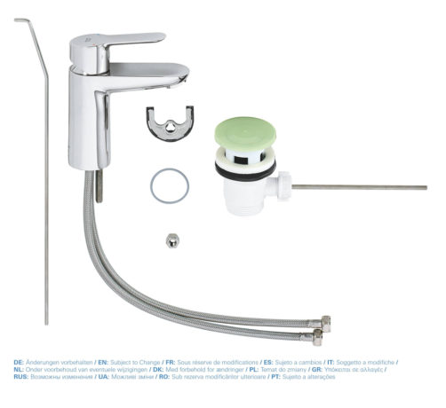 Cмеситель для умывальника Grohe BauEdge, однорычажный, хром (23328000)