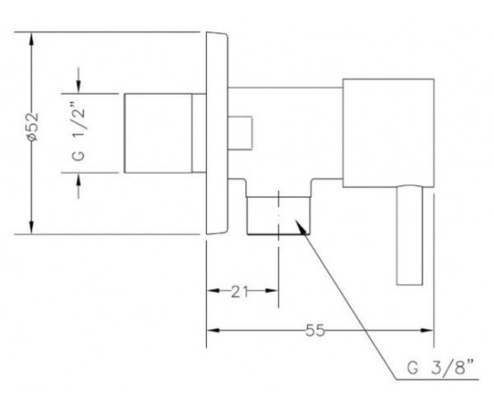 Запорный вентиль Genebre Tau Angle (3104 04)