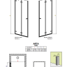 Душові двері Radaway Arta DWB 90R, праві (386151-03-01R)