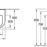 Умивальник підвісний Villeroy&Boch Subway 2.0, 55 (7114F6R1)