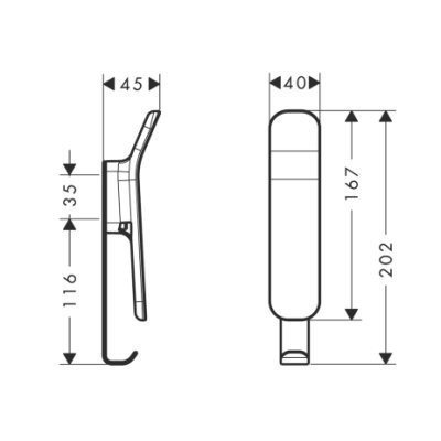Гачок подвійний Axor Bouroullec (42601000)