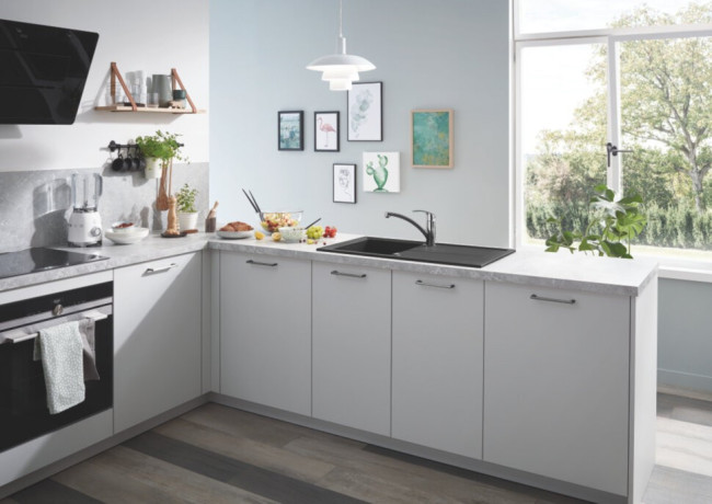 Кухонна мийка гранітна Grohe K400, 86x50, чорний (31640AP0)