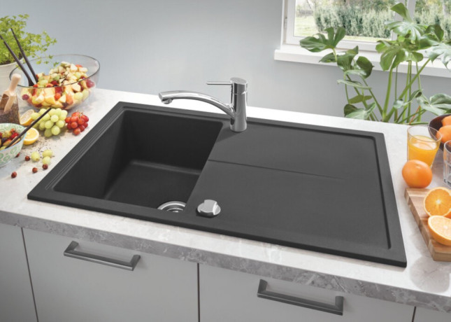 Кухонна мийка гранітна Grohe K400, 86x50, чорний (31640AP0)