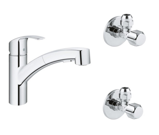 Смеситель для кухни Grohe Eurosmart, однорычажный, хром (30305000)