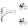 Смеситель для кухни Grohe Eurosmart, однорычажный, хром (30305000)
