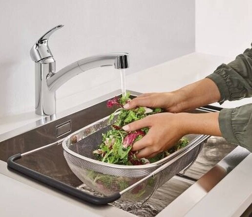 Смеситель для кухни Grohe Eurosmart, однорычажный, хром (30305000)