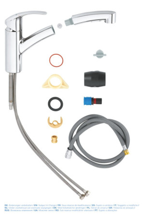 Смеситель для кухни Grohe Eurosmart, однорычажный, хром (30305000)