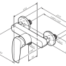 Змішувач для душу AM.PM Tender, одноважільний, хром (F45A20000)