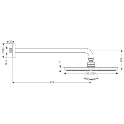 Верхній душ Hansgrohe Raindance (27492000)