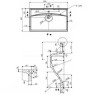Умивальник врізний Fancy Marble Yonna, 80 (608101)