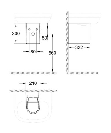 Напівп'єдестал Grohe Euro Ceramic (39201000)
