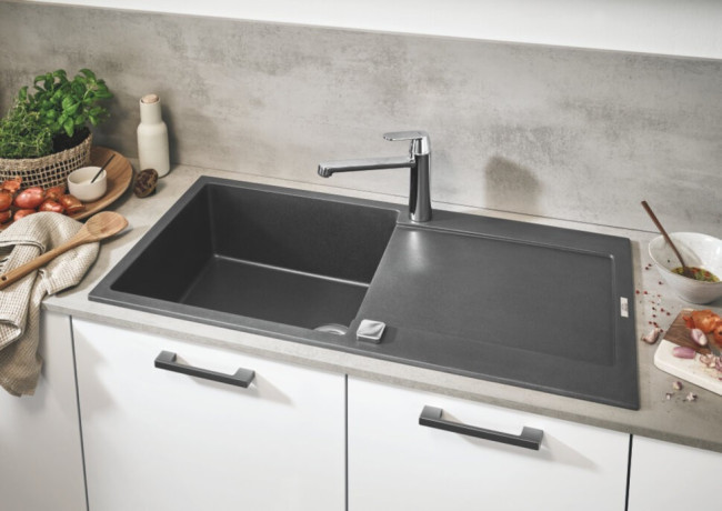 Кухонна мийка гранітна Grohe K500, 100x50, сірий (31645AT0)