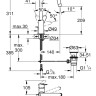 Cмеситель для умывальника Grohe BauEdge, однорычажный, хром (23760000)