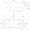 Ванна акрилова Kolo Opal Plus, 160x70 (XWP136000N)