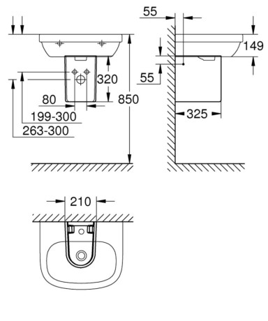 Напівп'єдестал Grohe Euro Ceramic (39325000)