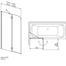 Шторка для ванни Radaway Torrenta PND 120, ліва, 150x120 (201203-101NL)